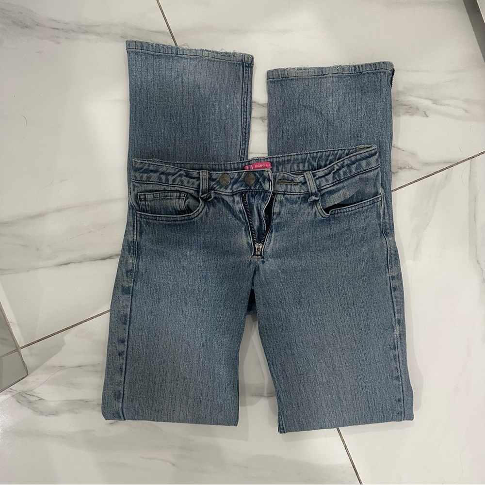 BCBG Light Blue Denim Straight-Leg Jeans